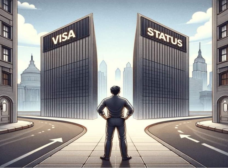 man looking at buildings