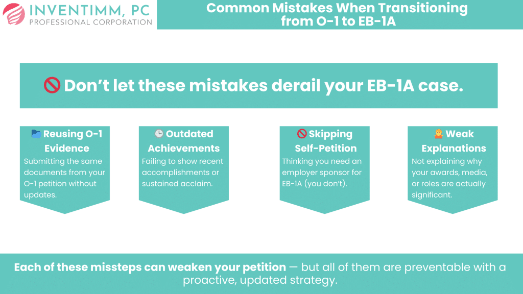 Common Mistakes When Transitioning from O-1 to EB-1A graph